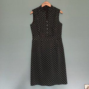 TAHARI S. Levine Sleeveless Black Polkadot